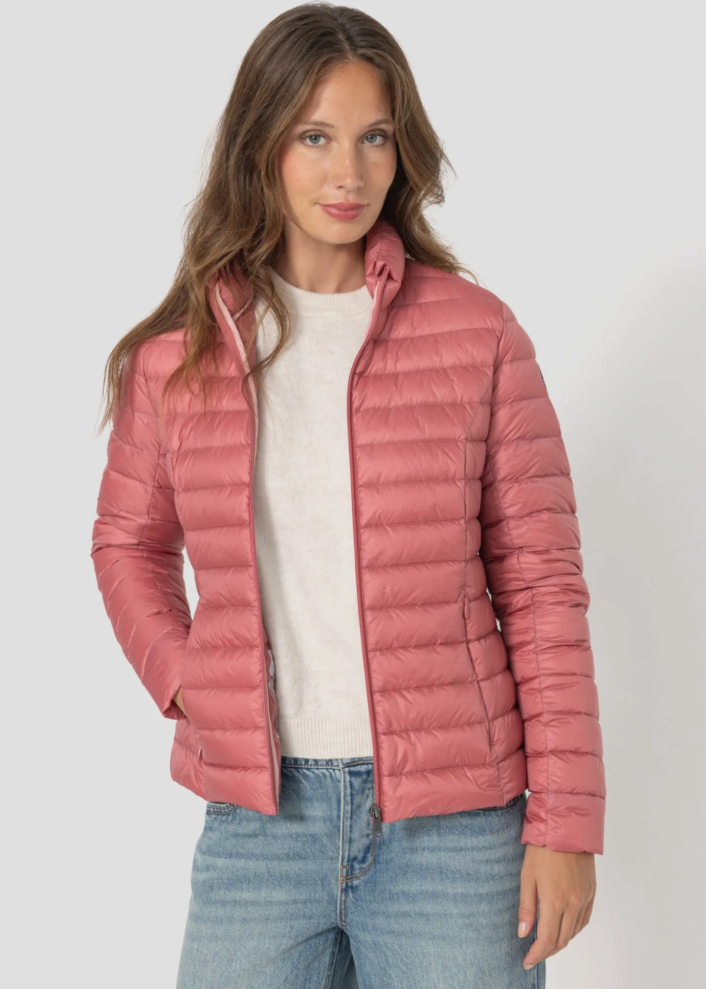 Doudoune légère Velours rose Cha