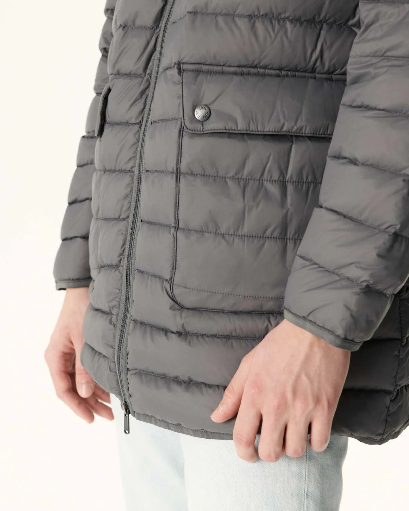 Doudoune longue Anthracite Luc