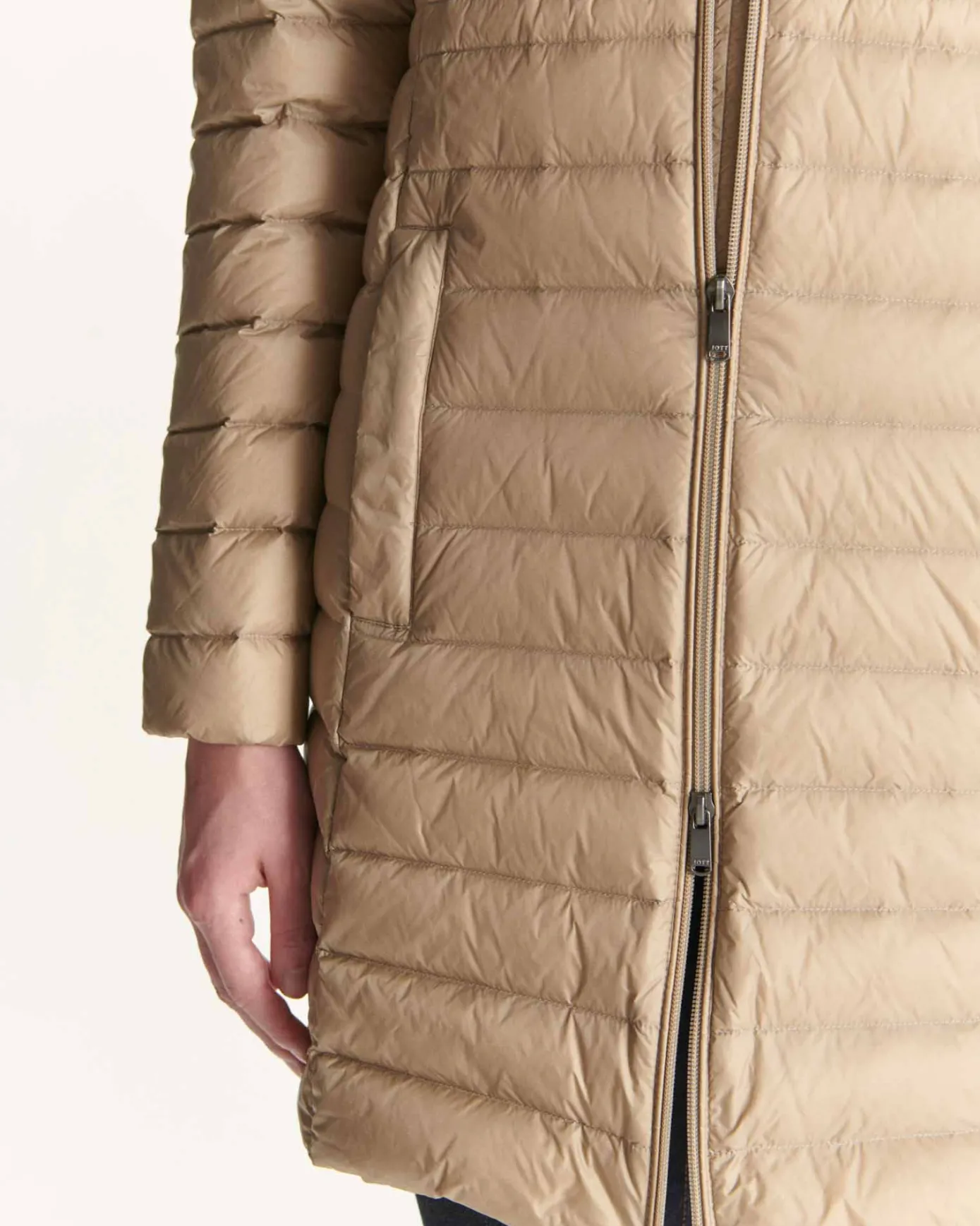 Doudoune longue à capuche Beige Vero 2.0