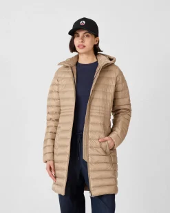 Doudoune longue à capuche Beige Vero 2.0