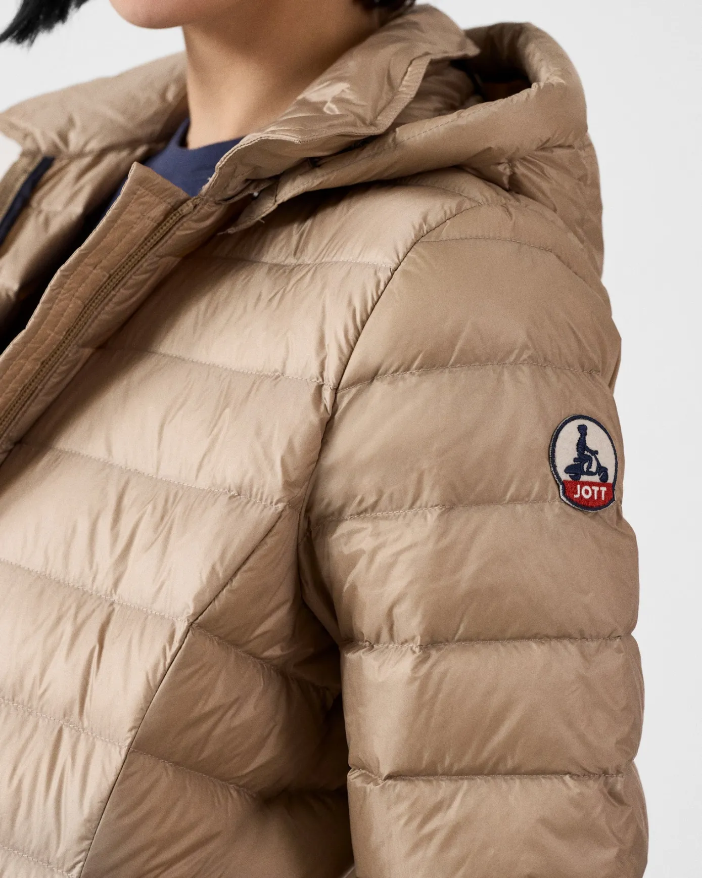 Doudoune longue à capuche Beige Vero 2.0