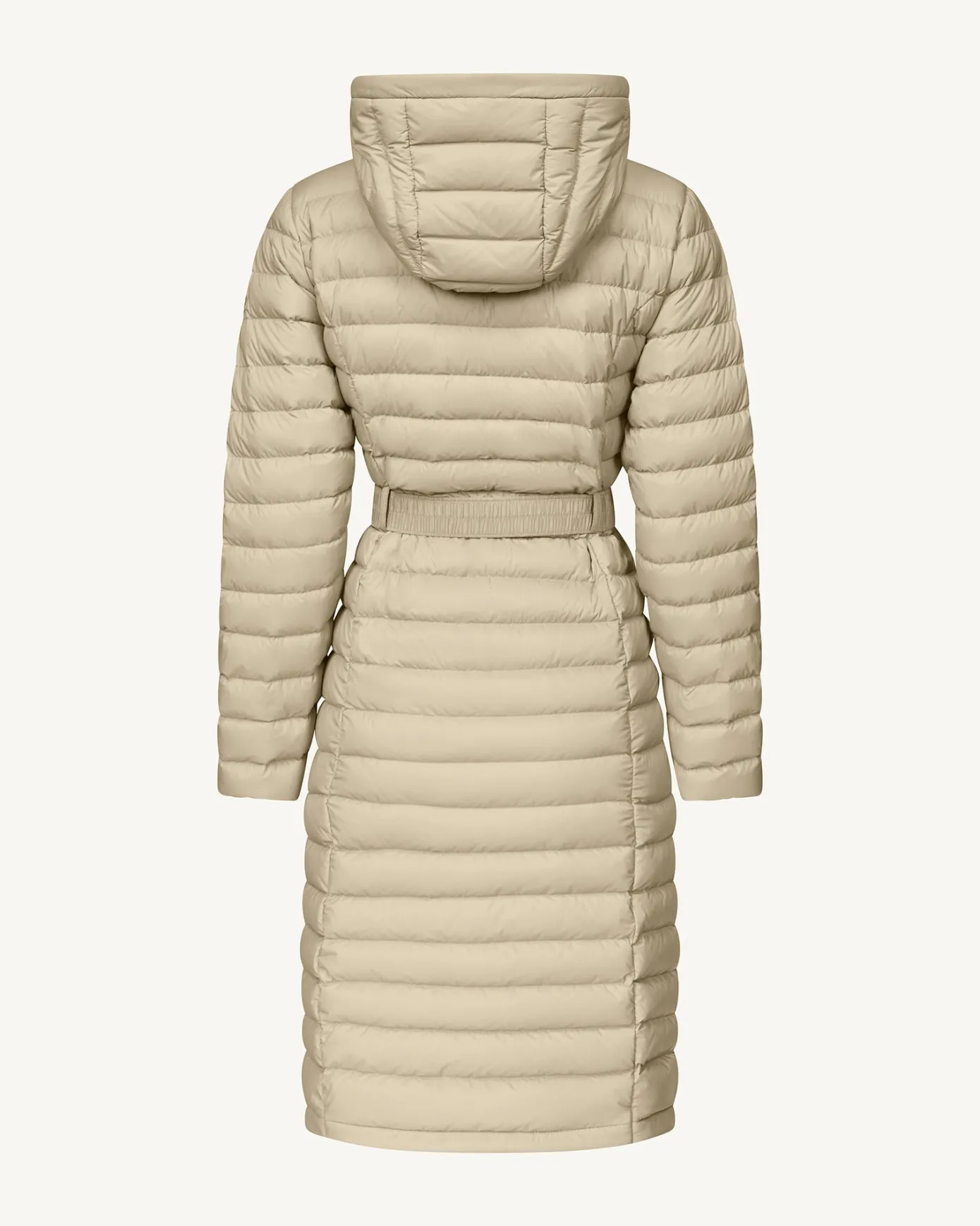 Doudoune longue à capuche Beige Lisy