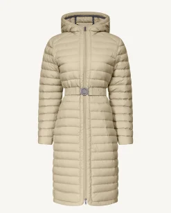 Doudoune longue à capuche Beige Lisy