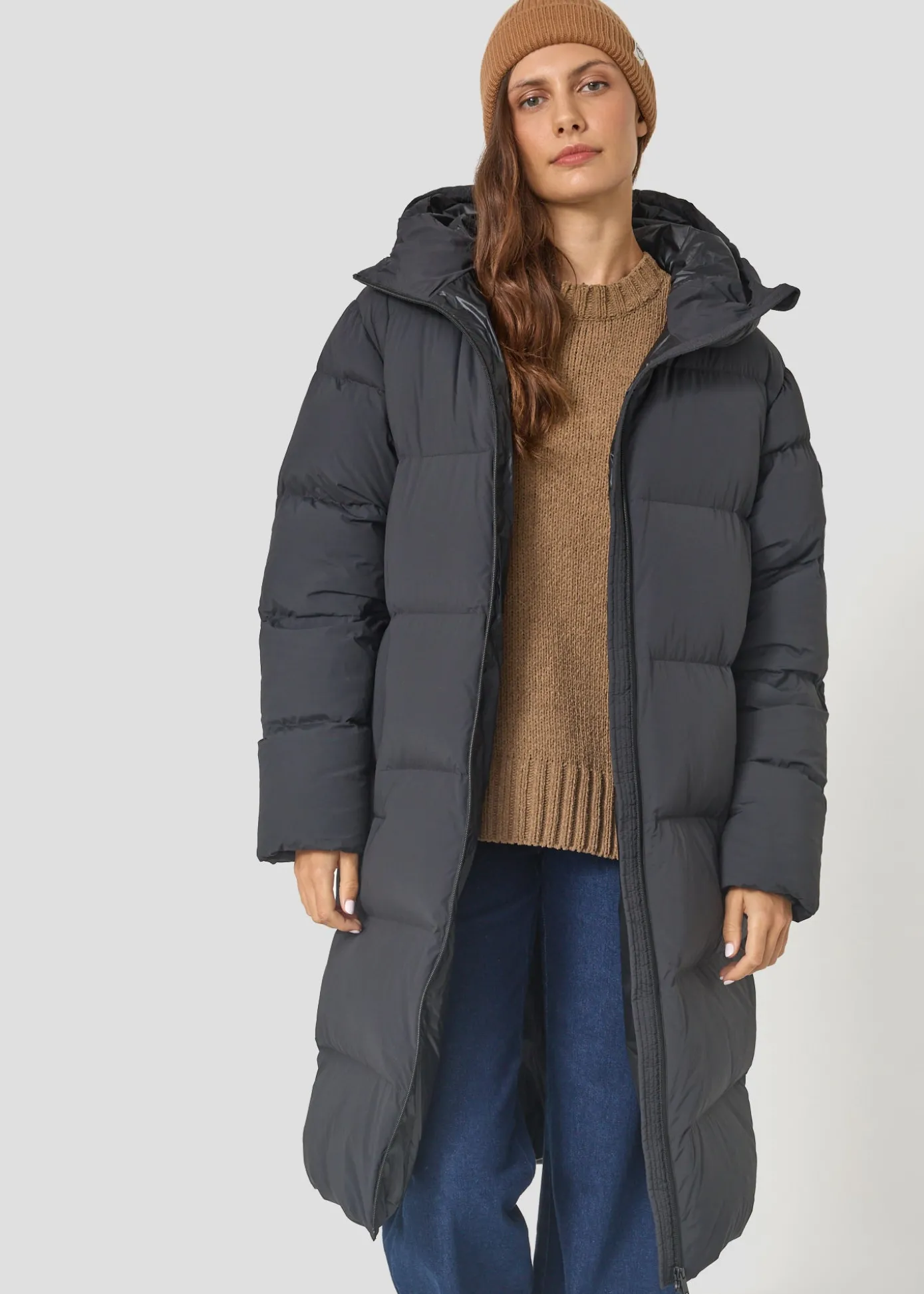 Doudoune longue oversize Noir Mikkeli