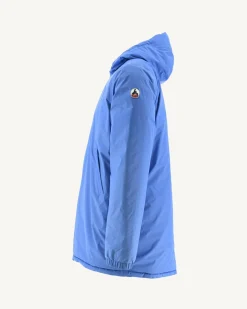 Doudoune longue réversible à capuche Azur/Marine Amsterdam
