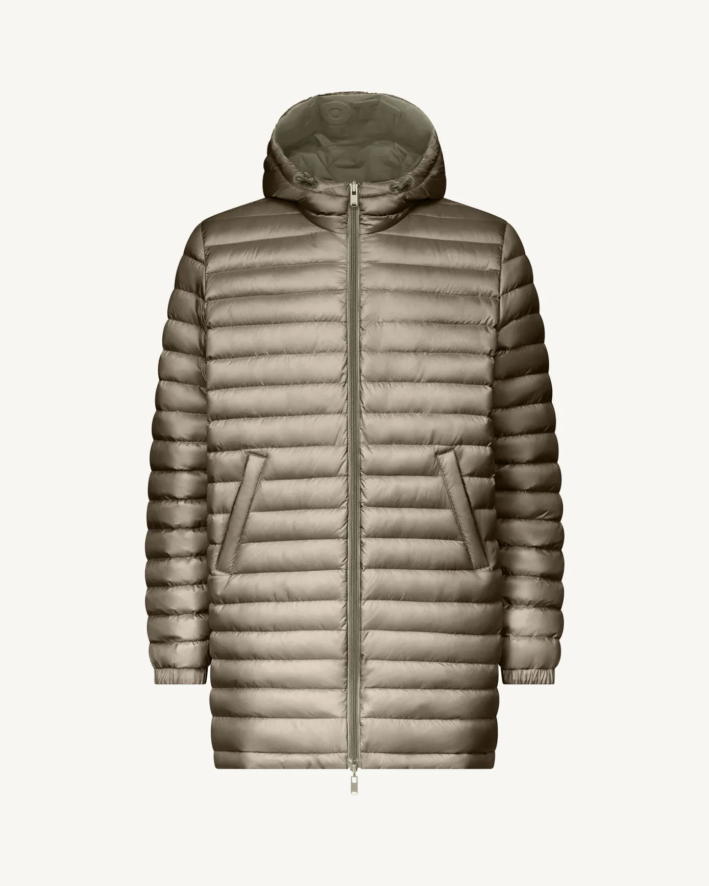 Doudoune longue réversible à capuche Army/Beige Amsterdam 2.0