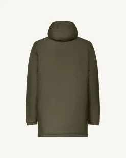 Doudoune longue réversible à capuche Army/Beige Amsterdam 2.0
