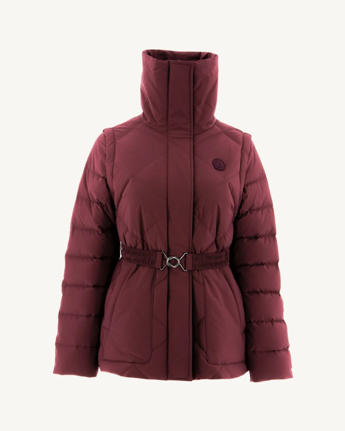 Doudoune manches amovibles Aubergine Anita