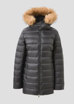Doudoune mi-longue Grand Froid Noir Perle