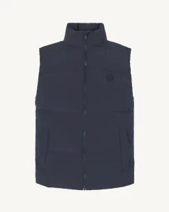Doudoune mixte sans manches esprit 'Puffer' Marine Nagano