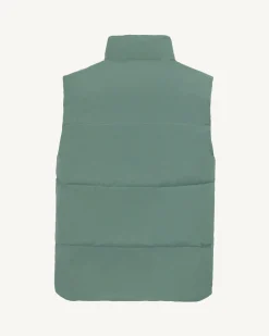 Doudoune mixte sans manches esprit 'Puffer' Vert céladon Nagano