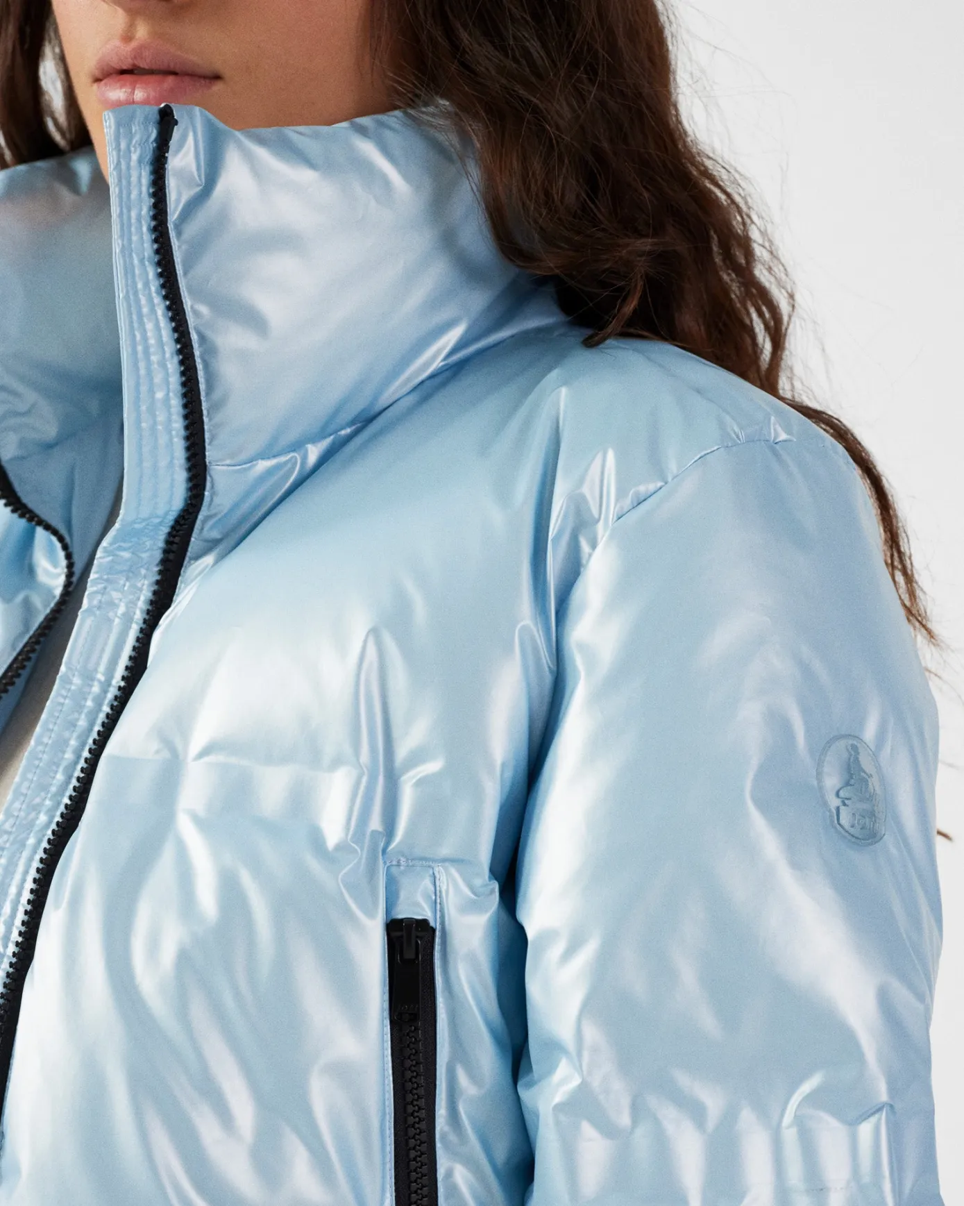 Doudoune métallique esprit 'Puffer' Bleu glacier Flake