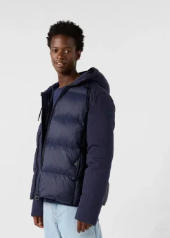 Doudoune puffer bi-matière Marine Thunder