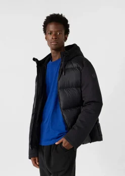 Doudoune puffer bi-matière Noir Thunder