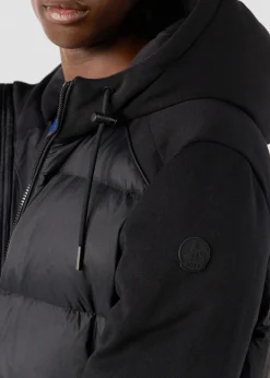 Doudoune puffer bi-matière Noir Thunder
