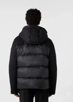 Doudoune puffer bi-matière Noir Thunder