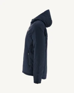 Doudoune réversible à capuche Marine/Rouge Bergen