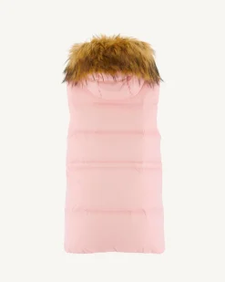 Doudoune sans manche à capuche Grand Froid Rose pêche Texas 2.0