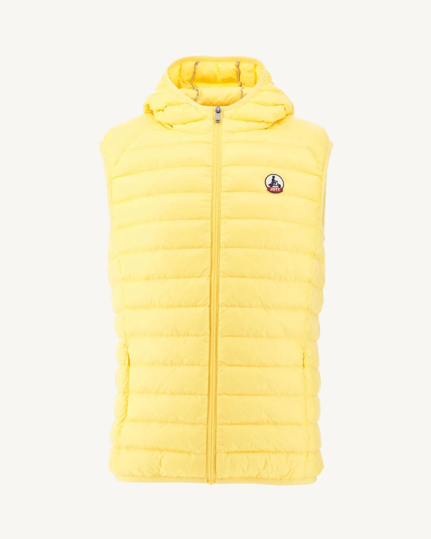Doudoune sans manches à capuche Jaune clair Pat