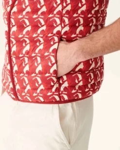 Doudoune sans manches Monogram rouge vif Tom