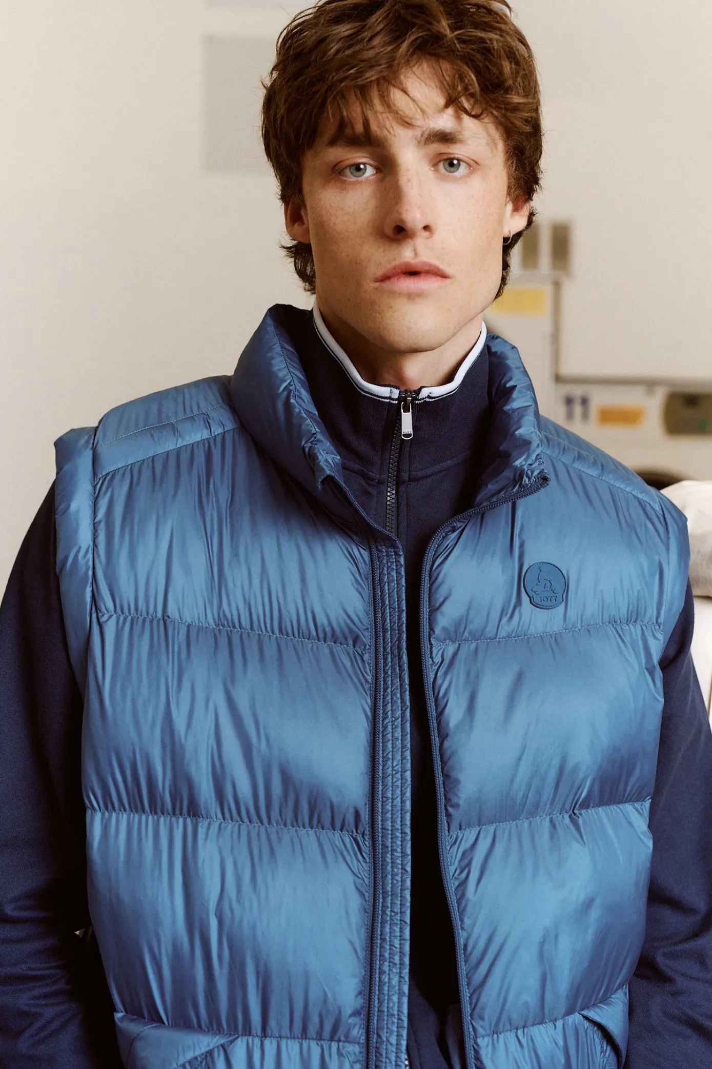 Doudoune sans manches oversize Bleu jeans Ezio