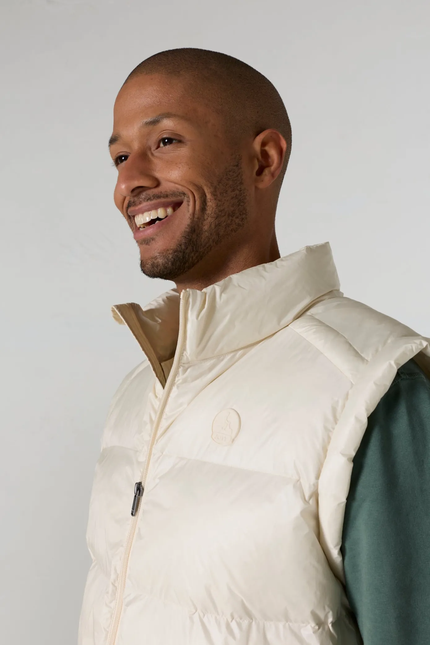 Doudoune sans manches oversize Naturel Ezio