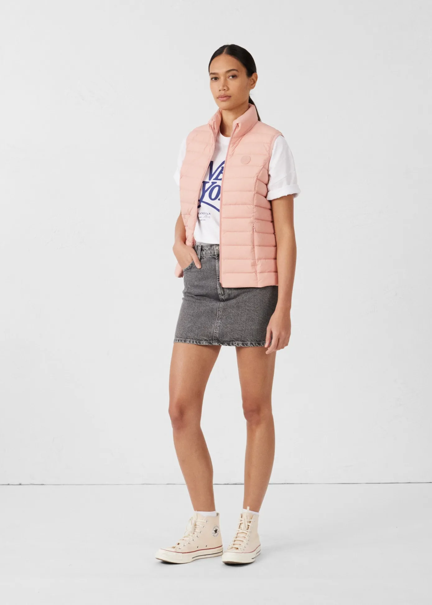 Doudoune sans manches stretch Sable rose Grenada