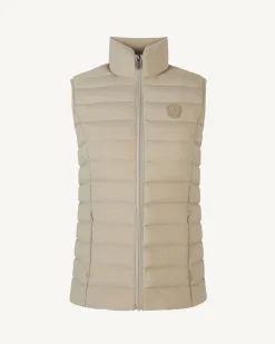 Doudoune sans manches stretch Beige Grenada