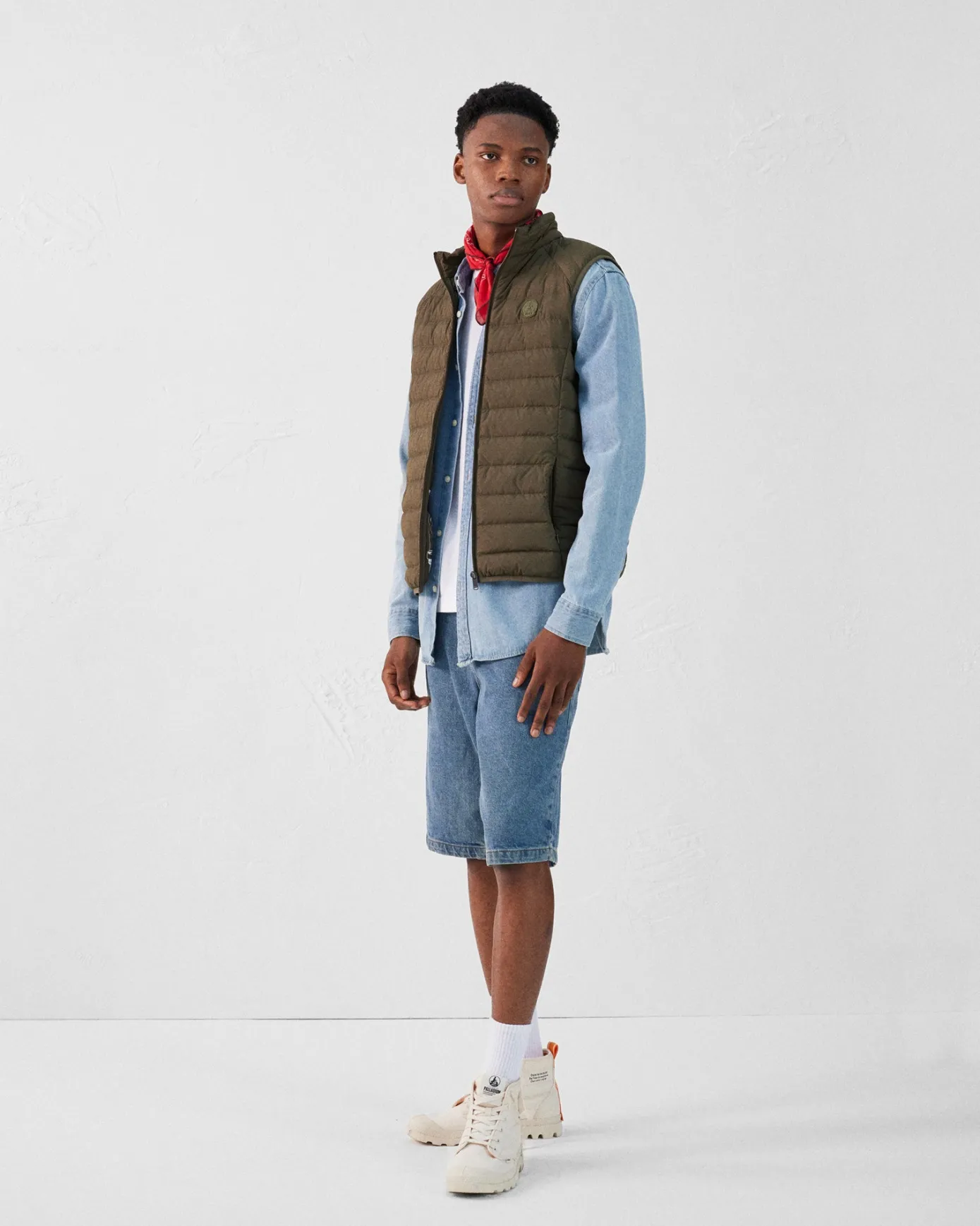 Doudoune sans manches stretch Army Arafo