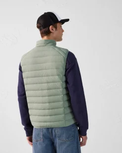 Doudoune sans manches stretch Vert minéral Arafo