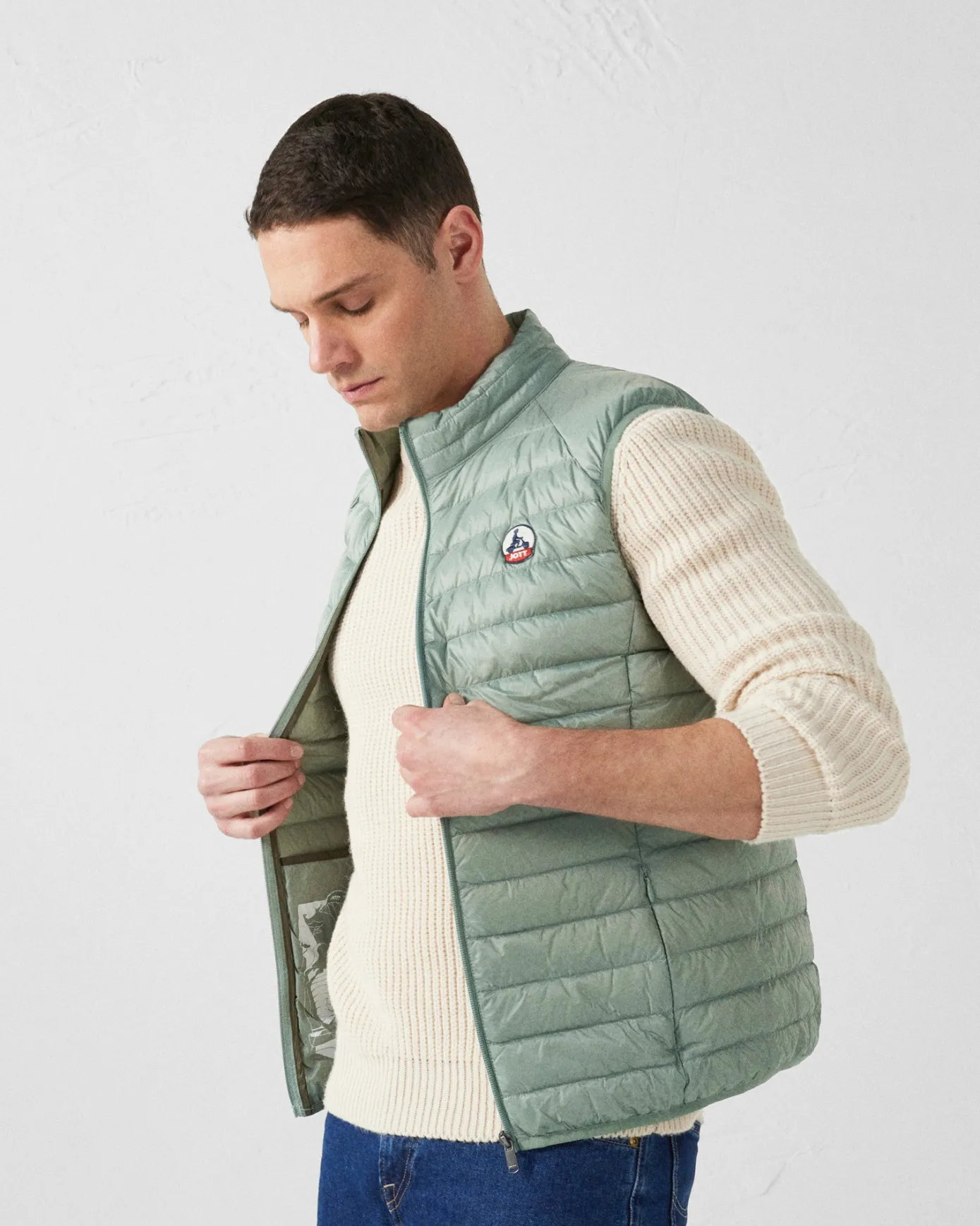 Doudoune sans manches Vert minéral Tom