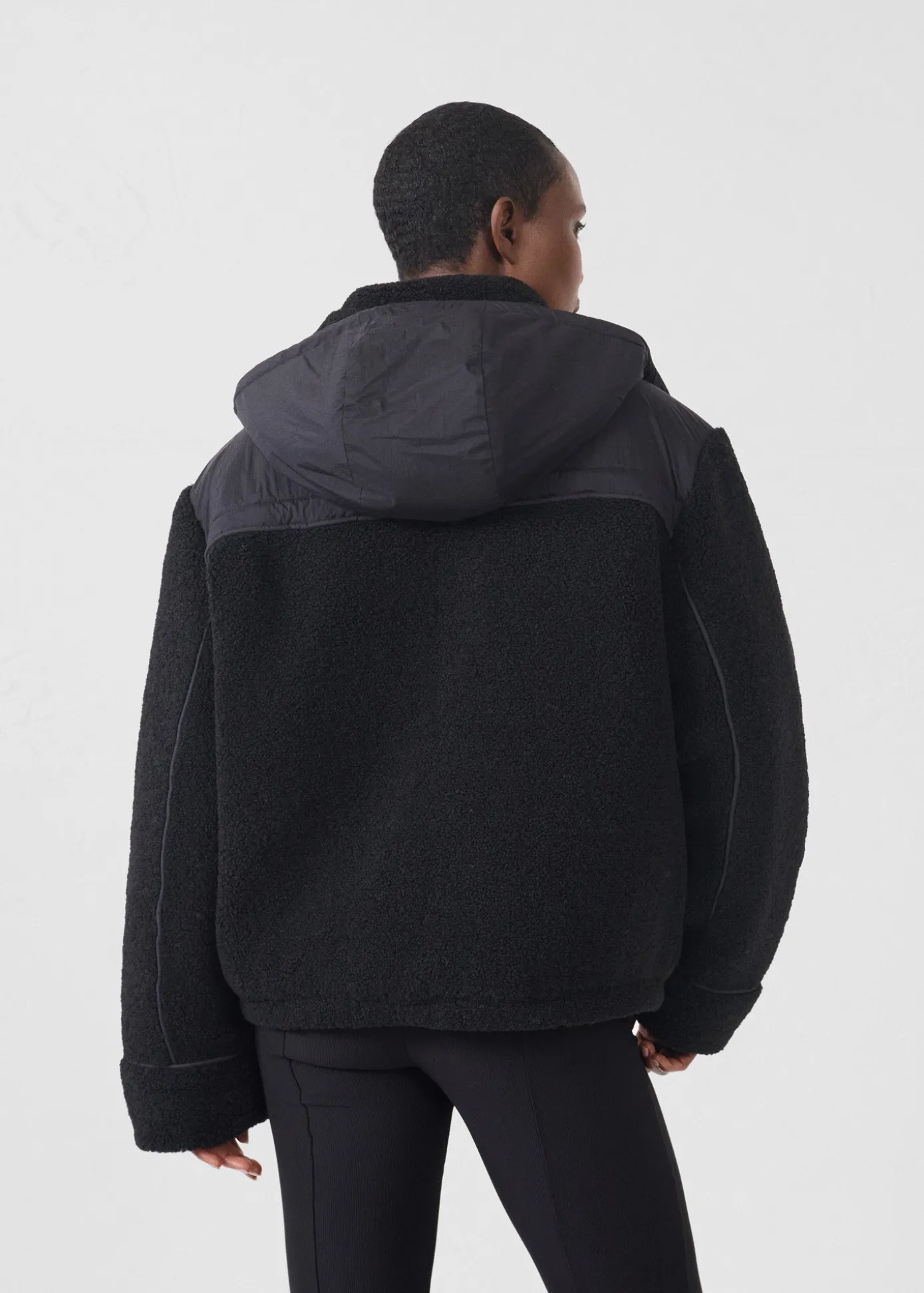Doudoune sherpa Noir Ivana