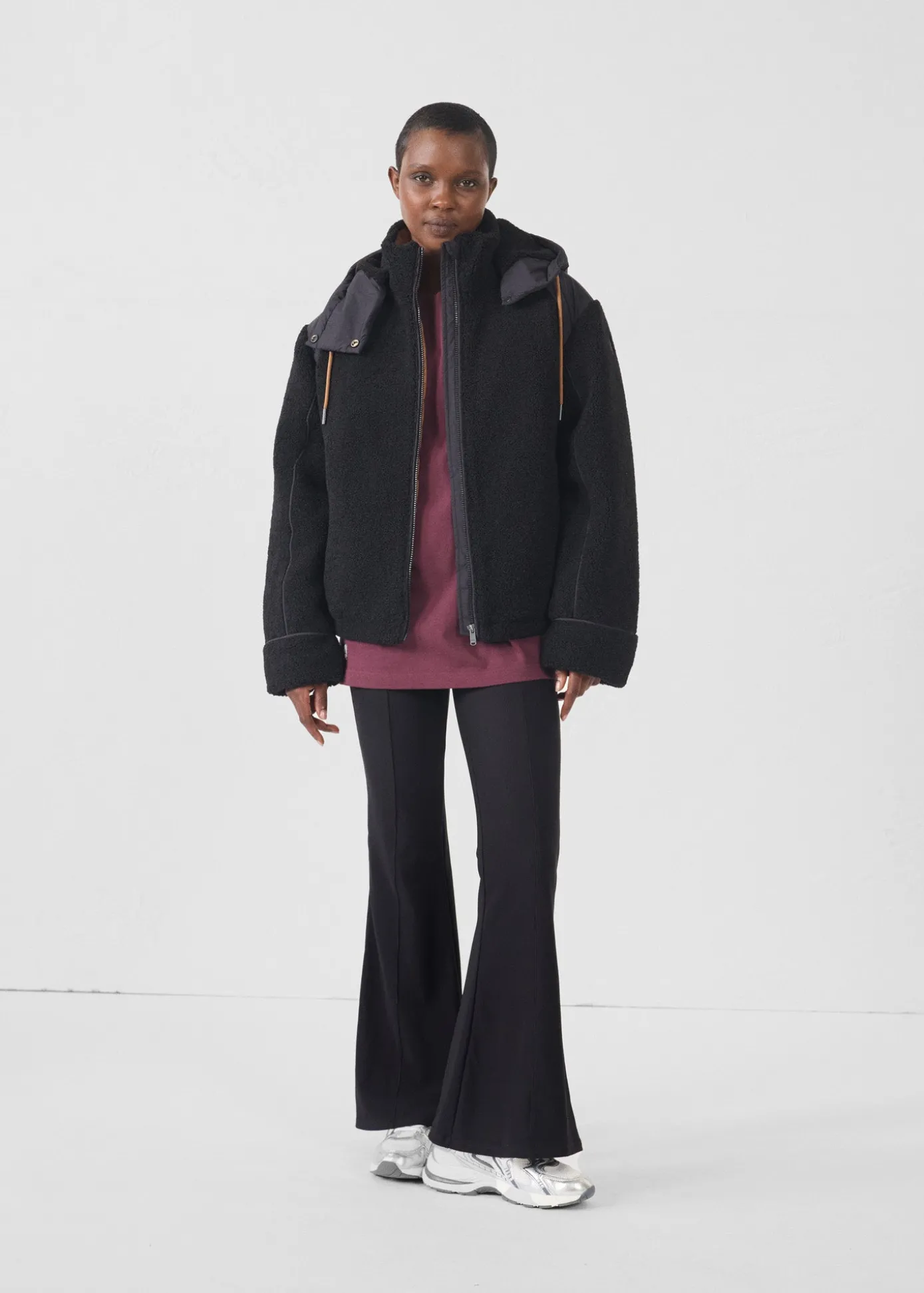 Doudoune sherpa Noir Ivana