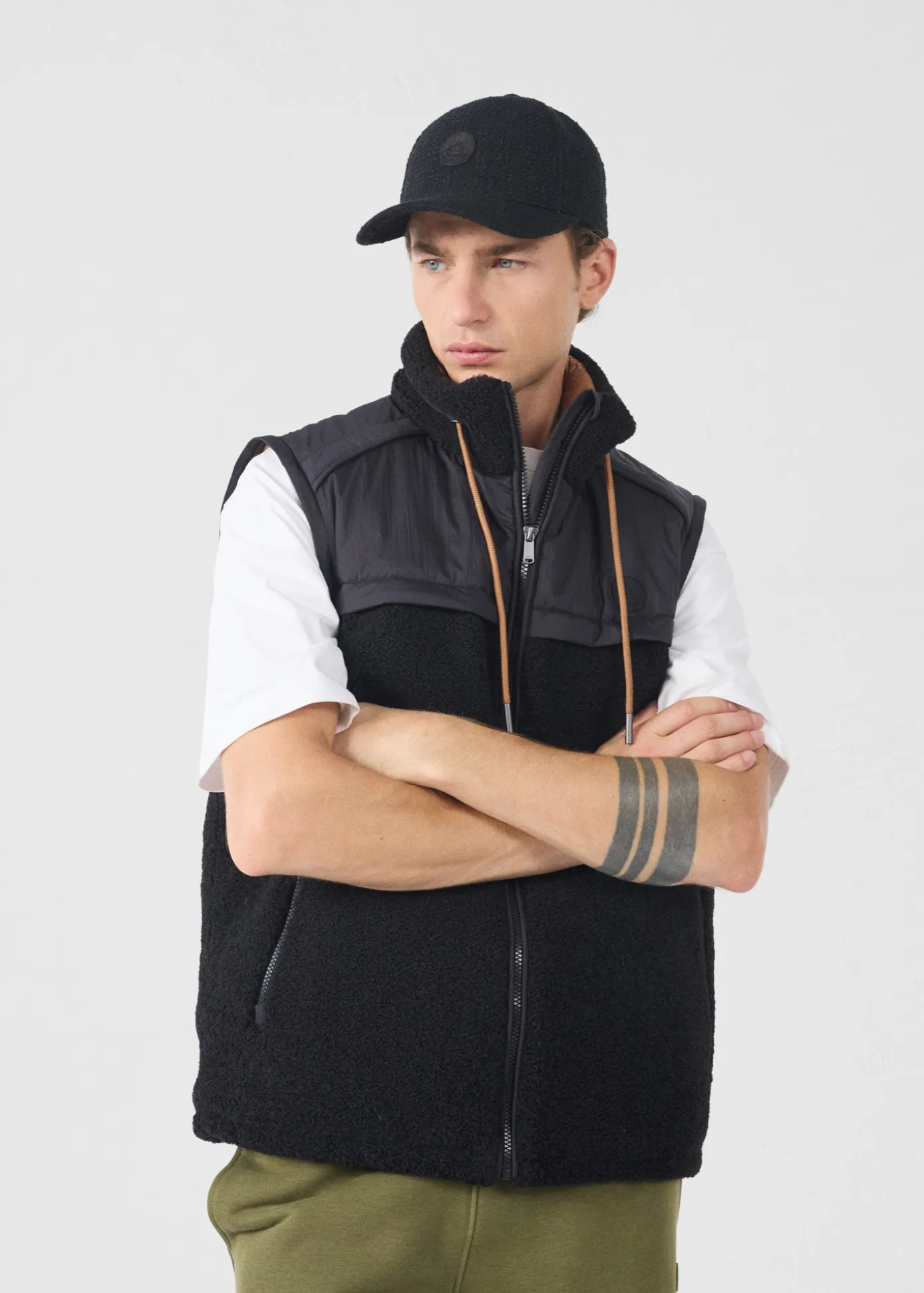 Doudoune sherpa Noir Oleg