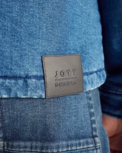Doudoune surchemise Dark denim jeans Travail Worker JOTT x DENHAM