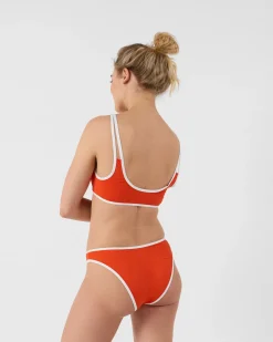 Haut de maillot de bain brassière Rouge feu Maeva top