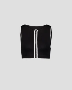 Haut de maillot de bain en néoprène Noir Jisoo top
