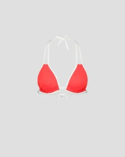 Haut de maillot de bain triangle Rouge feu Maddie top
