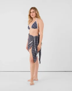 Haut de maillot de bain triangle Mono marine Maddie monogram top