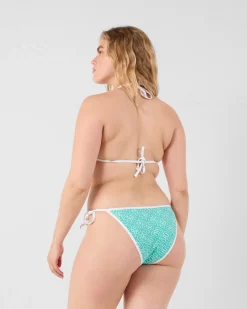 Haut de maillot de bain triangle Mono lagon Maddie monogram top