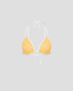 Haut de maillot de bain triangle Mono tournesol Maddie monogram top