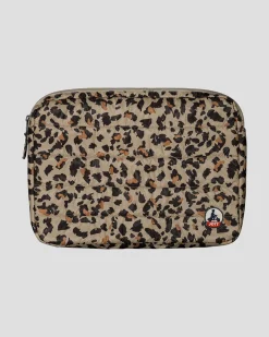 Housse d'ordinateur Leopard beige Hateya print