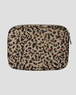 Housse d'ordinateur Leopard beige Hateya print