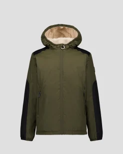 Imperméable enfant à capuche sherpa Army Lag sherpa