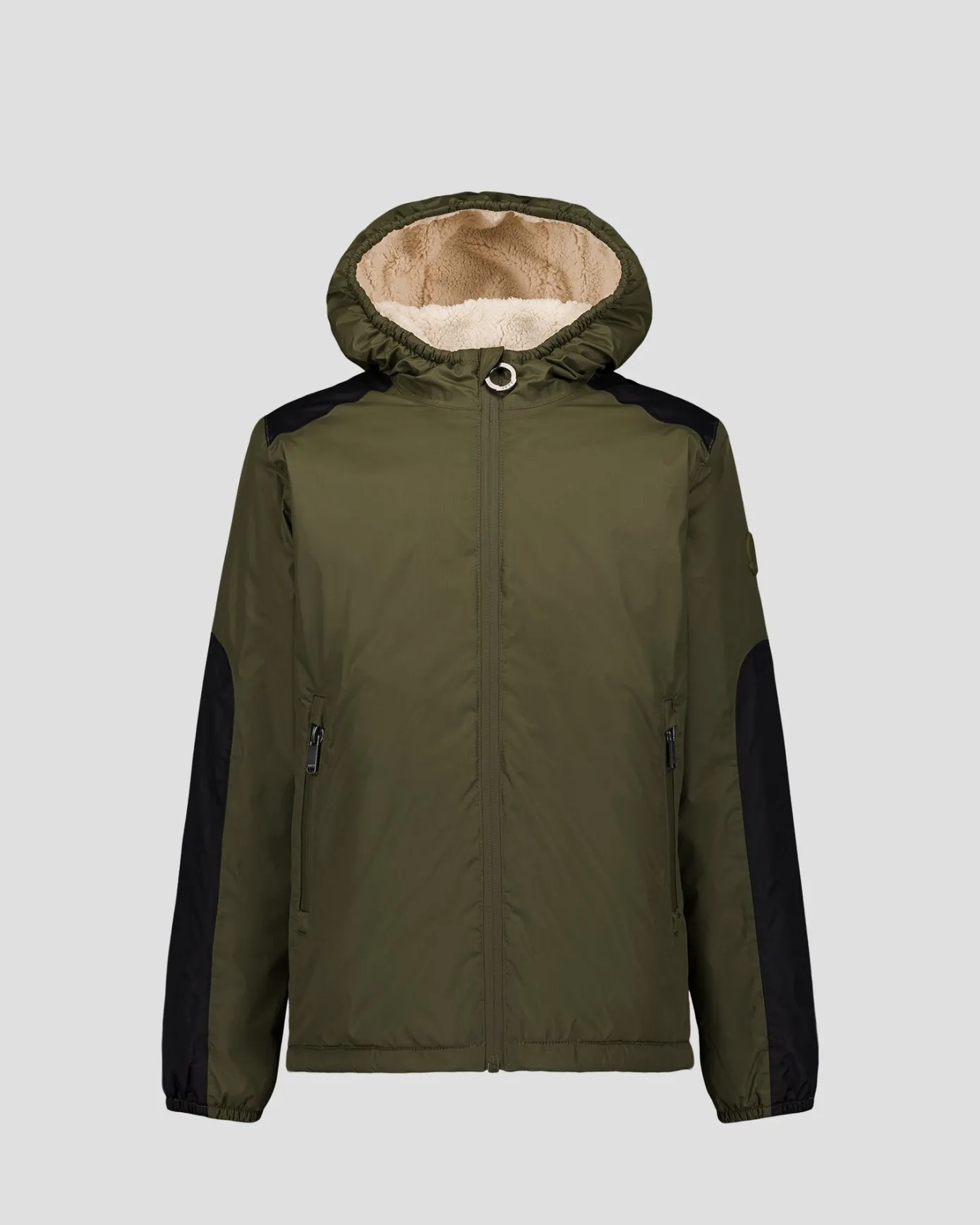 Imperméable enfant à capuche sherpa Army Lag sherpa