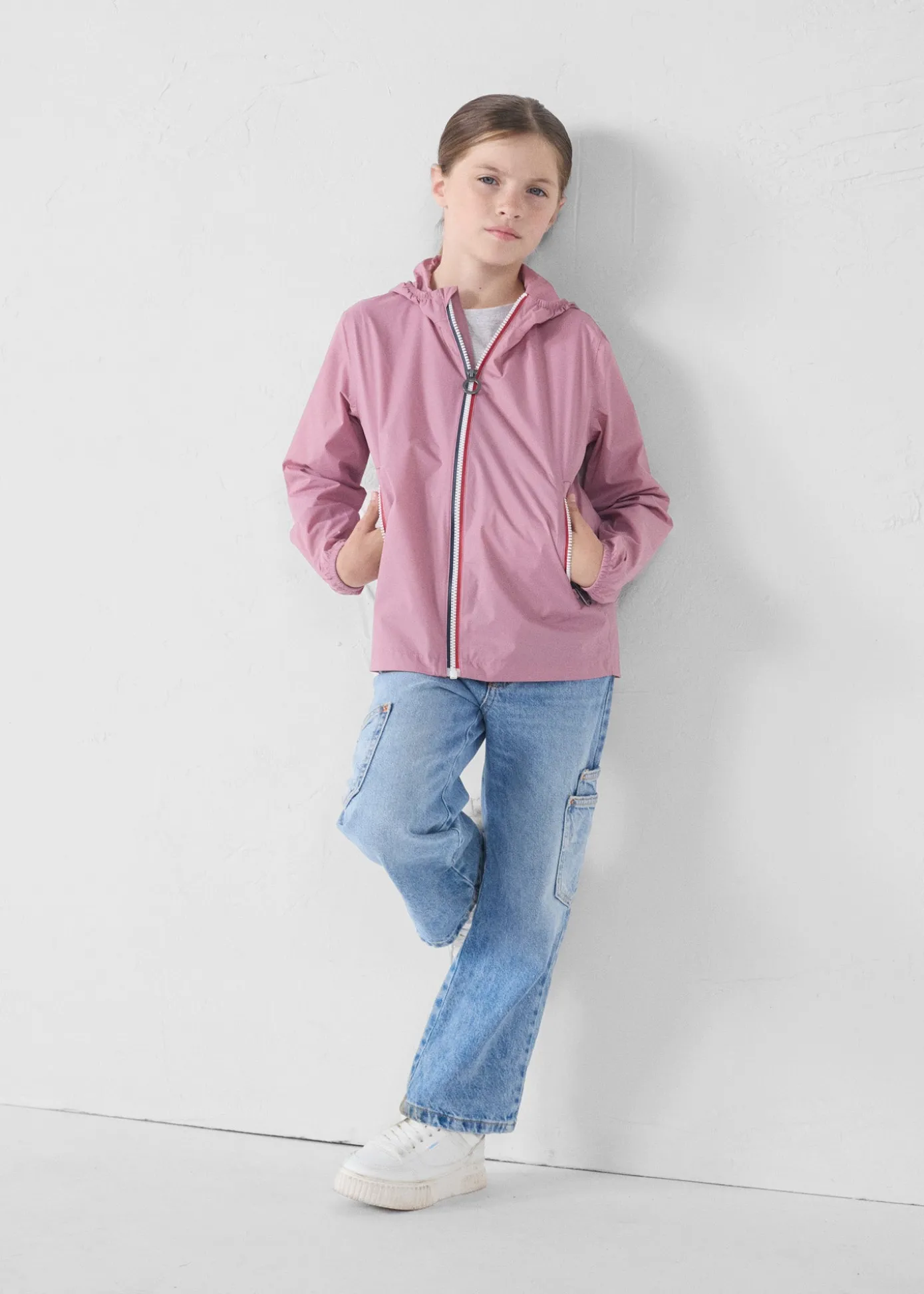 Imperméable enfant paquetable Rose antique Corrie