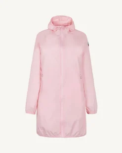 Imperméable long à capuche Rose pêche Glendale