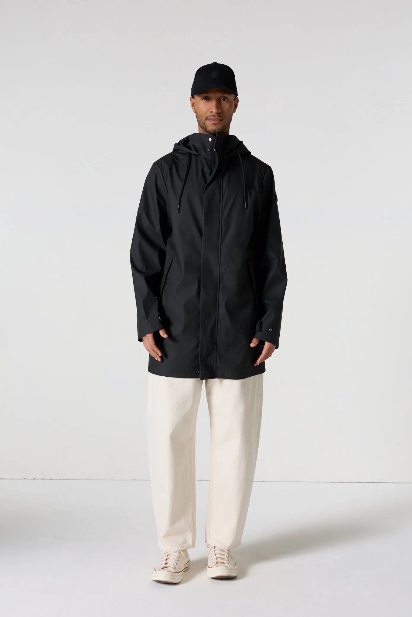 Imperméable mi-long Noir Denis
