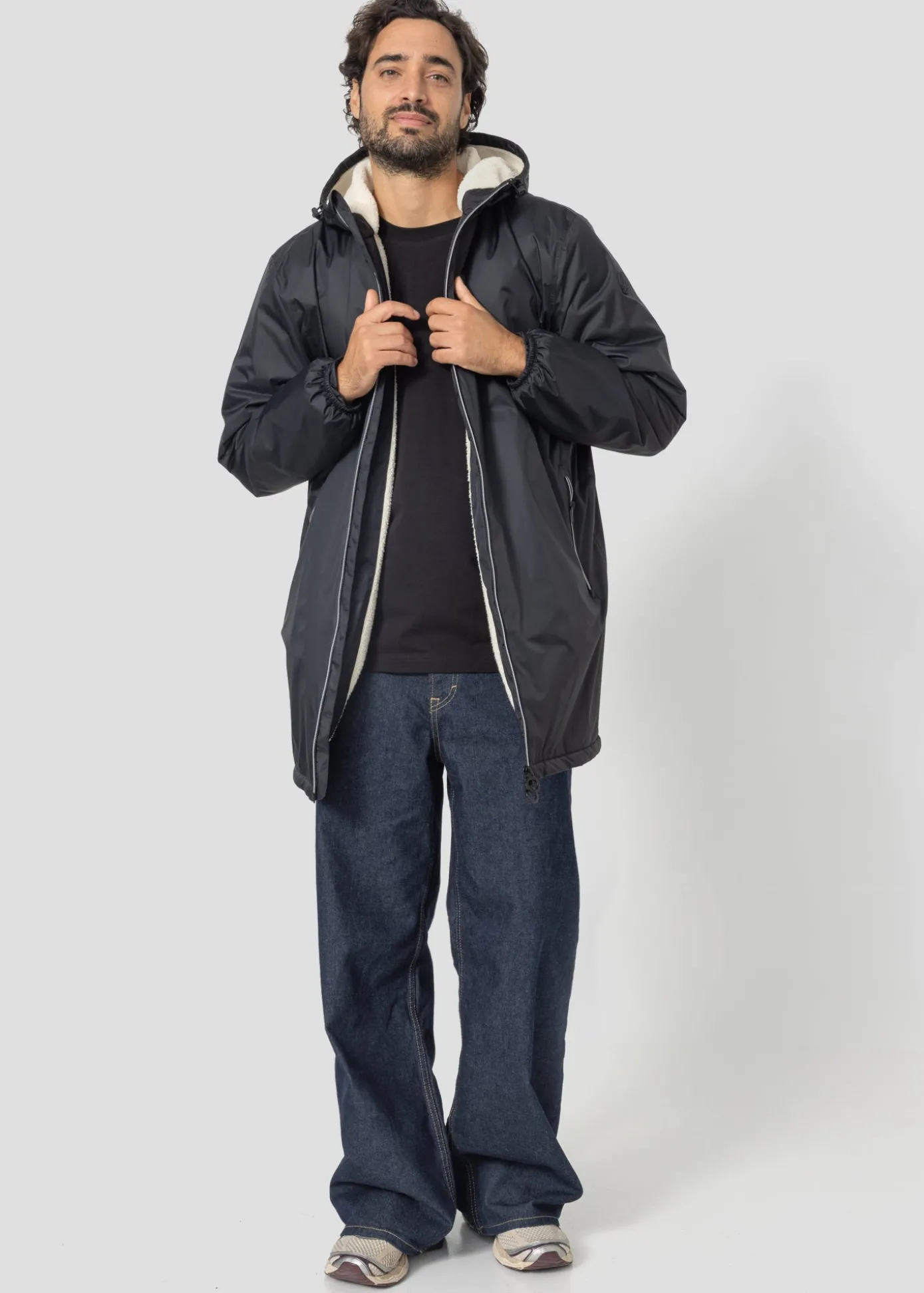 Imperméable Mixte doublé Noir Glen sherpa