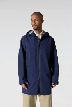 Imperméable mixte mi-long Marine Zerti
